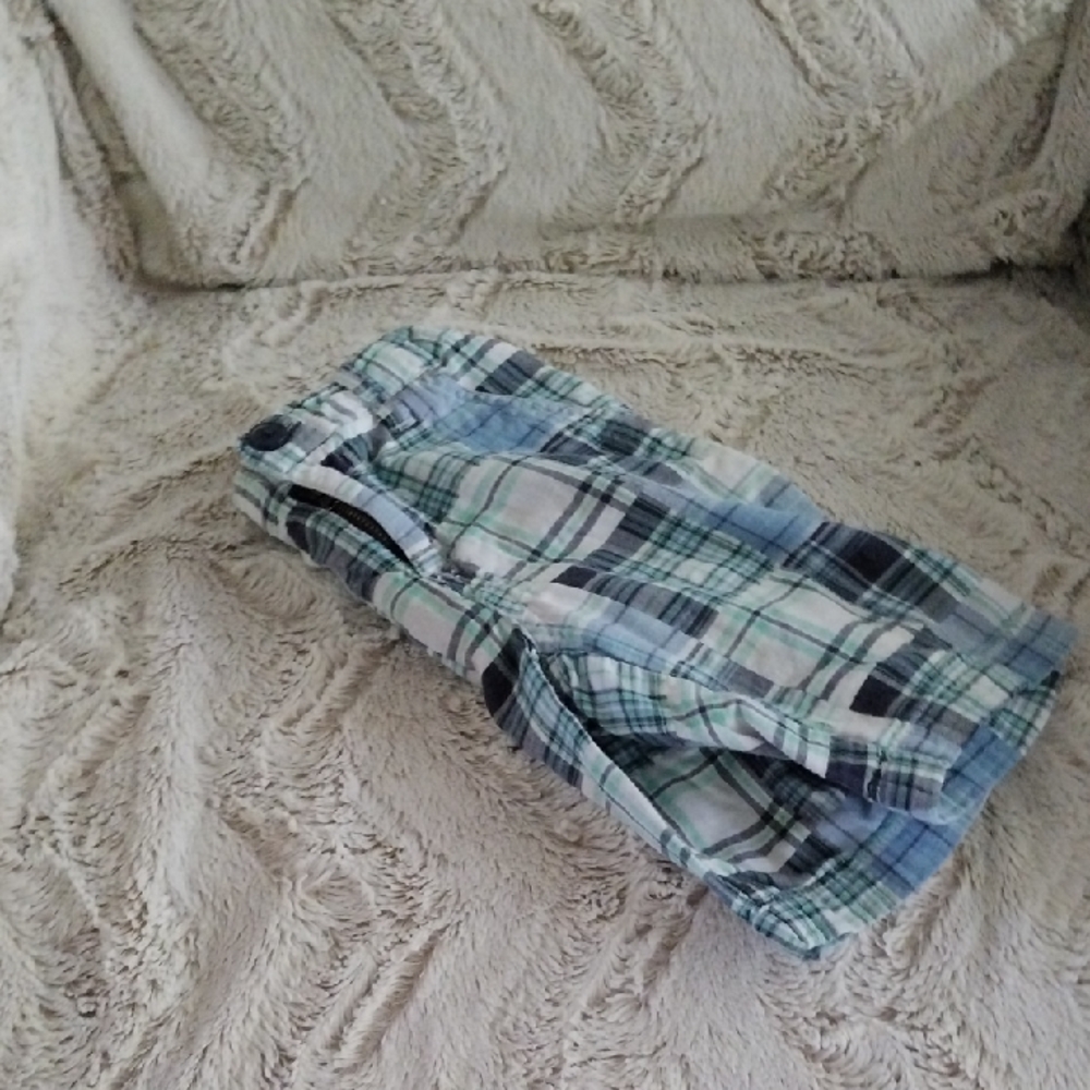 Gymboree Blue and Green Plaid Shorts